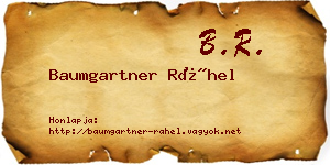 Baumgartner Ráhel névjegykártya